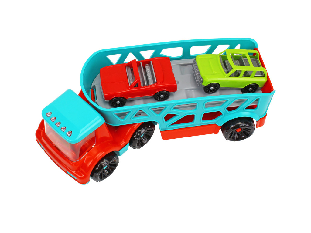 Игрушка автовоз пластиковый с двумя машинками ТехноК, 32 см