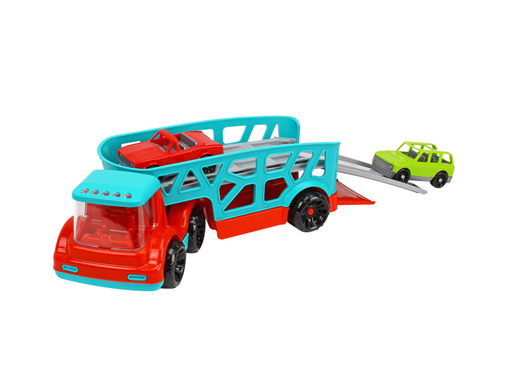 Игрушка автовоз пластиковый с двумя машинками ТехноК, 32 см