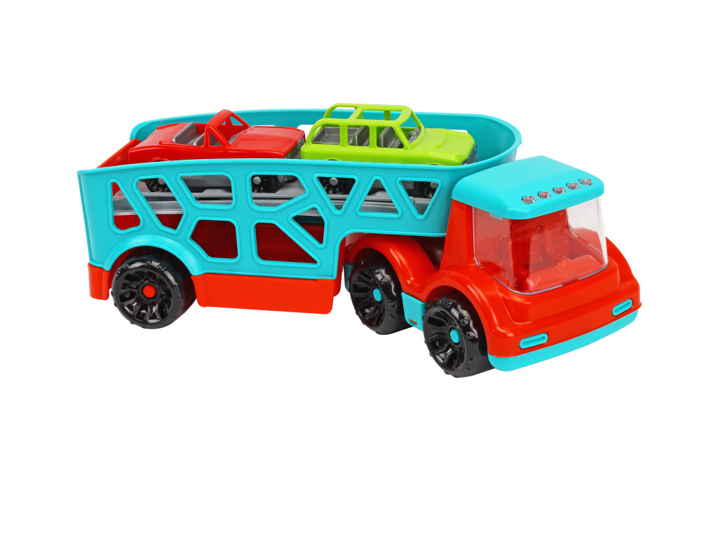 Игрушка автовоз пластиковый с двумя машинками ТехноК, 32 см