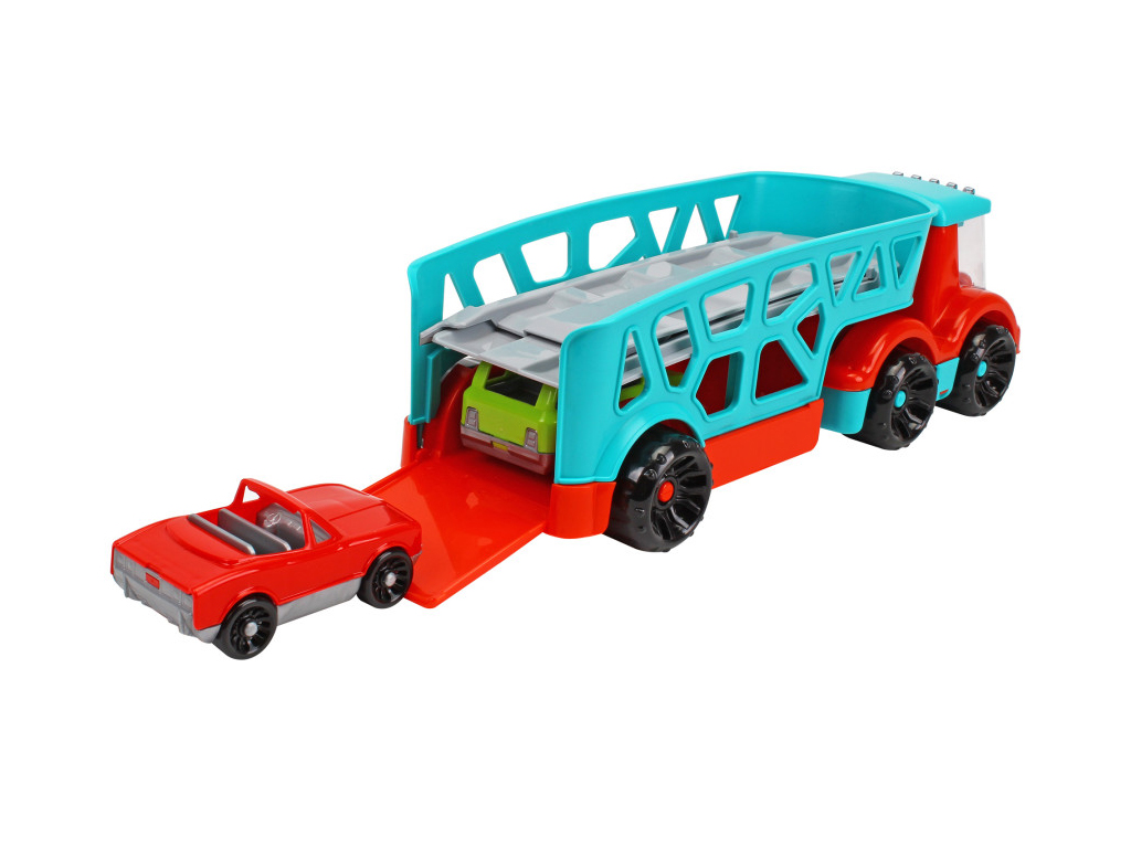 Игрушка автовоз пластиковый с двумя машинками ТехноК, 32 см