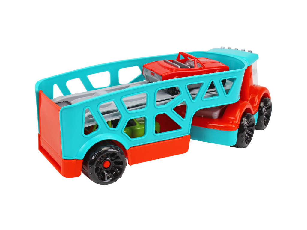 Игрушка автовоз пластиковый с двумя машинками ТехноК, 32 см