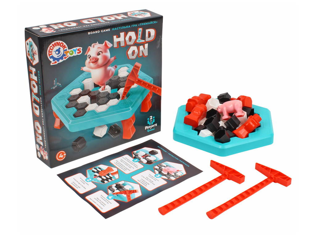 Настольная игра "Держись малыш", 45 элементов, 4+, Технок