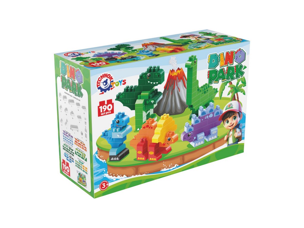 Конструктор Dino park, 190 деталей, Технок