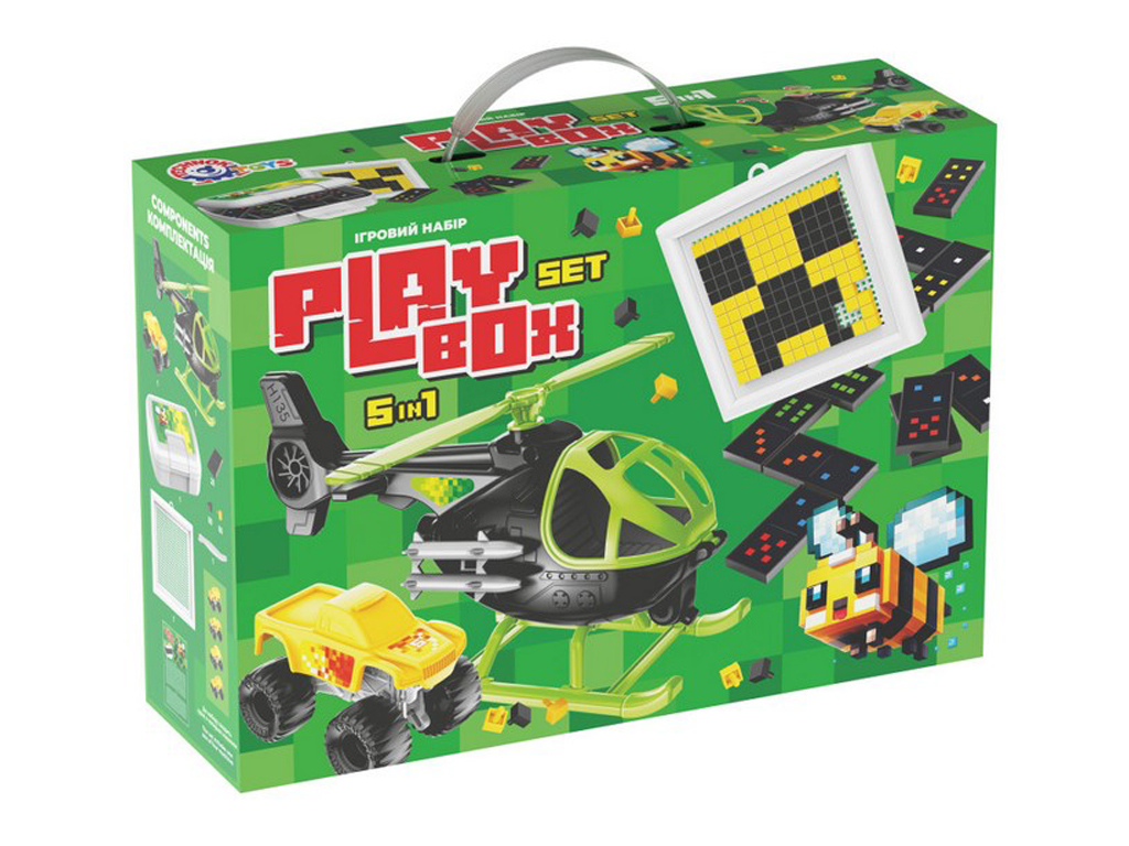 Набор игровой 5в1 Play Box, 33 см, с машинкой и мозаикой, Технок