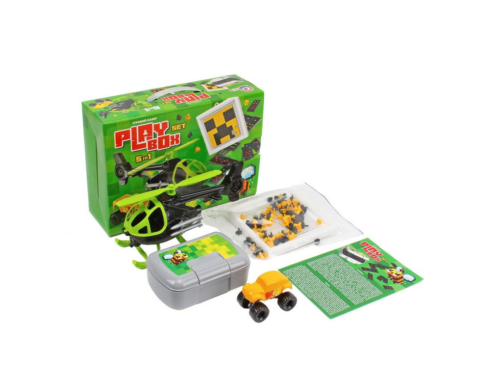 Набор игровой 5в1 Play Box, 33 см, с машинкой и мозаикой, Технок