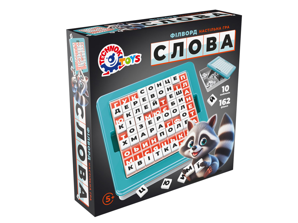 Настольная игра слова Слова, 25,5 см, поиск слов, Технок