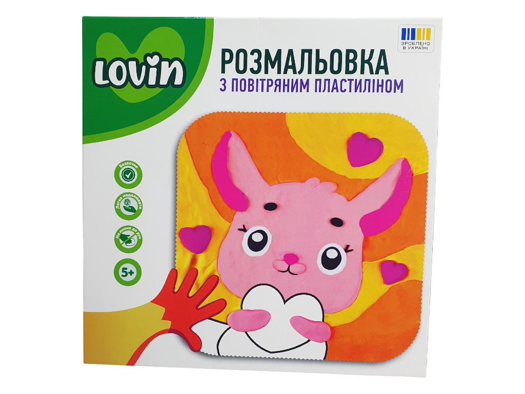 Розмальовка з повітряним пластиліном, Набір для ліплення "Лісові друзі", TM LOVIN'DO 7000220