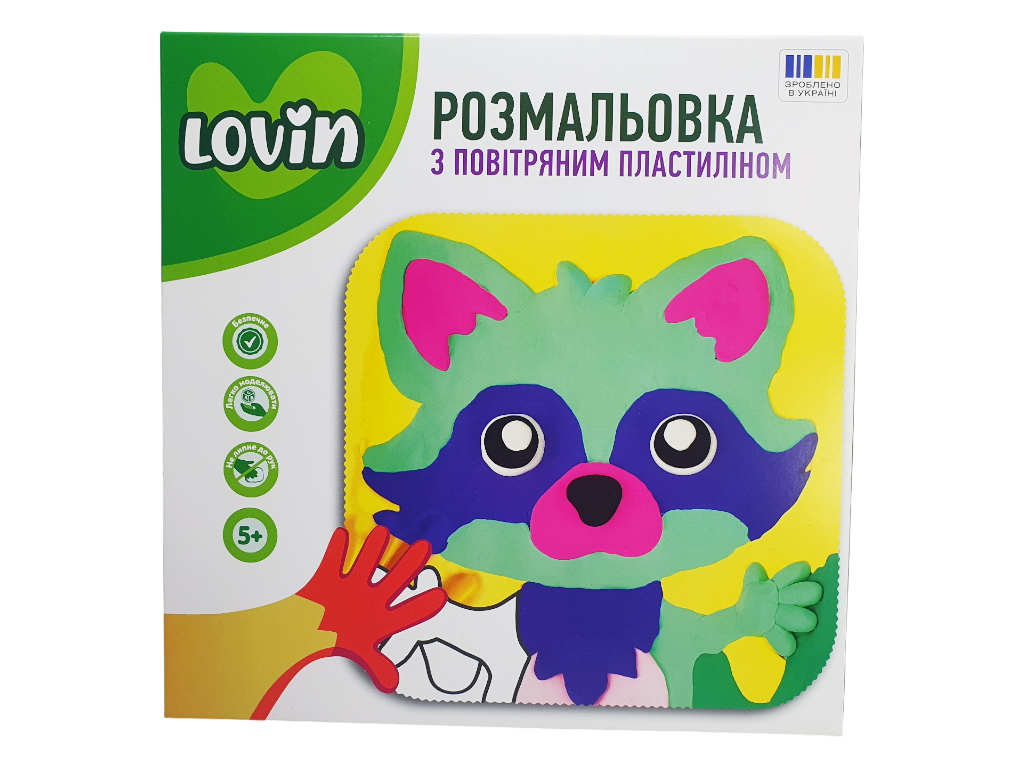 Розмальовка з повітряним пластиліном, Набір для ліплення "Лісові друзі", TM LOVIN'DO 7000220