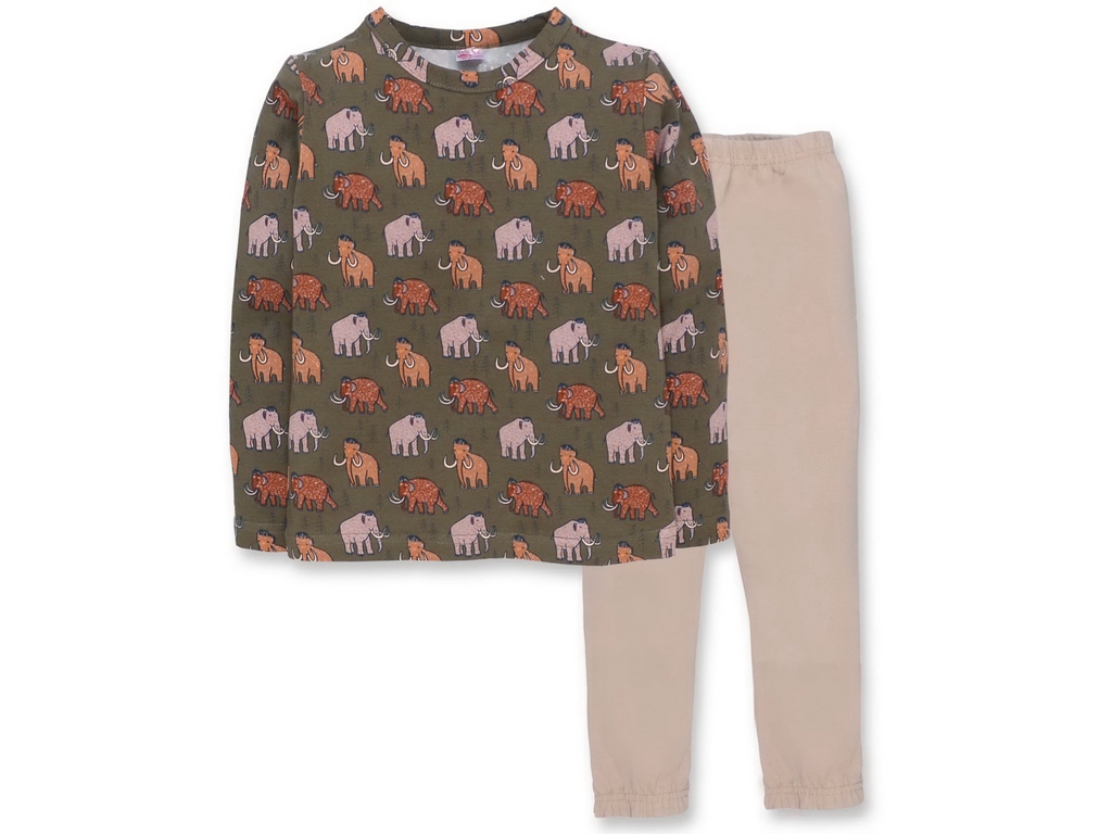 Пижама детская для девочки, цвет зеленый, рост 98, Татошка