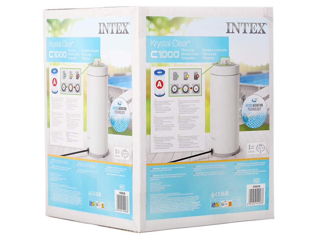 Фільтр-насос картриджний Intex 26638, 3407 л/год, , 220-240V