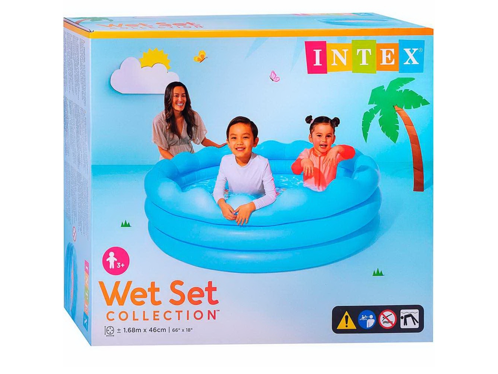 Басейн надувний дитячий 168x46 см, 575 л, 2 камери, 56191, Intex