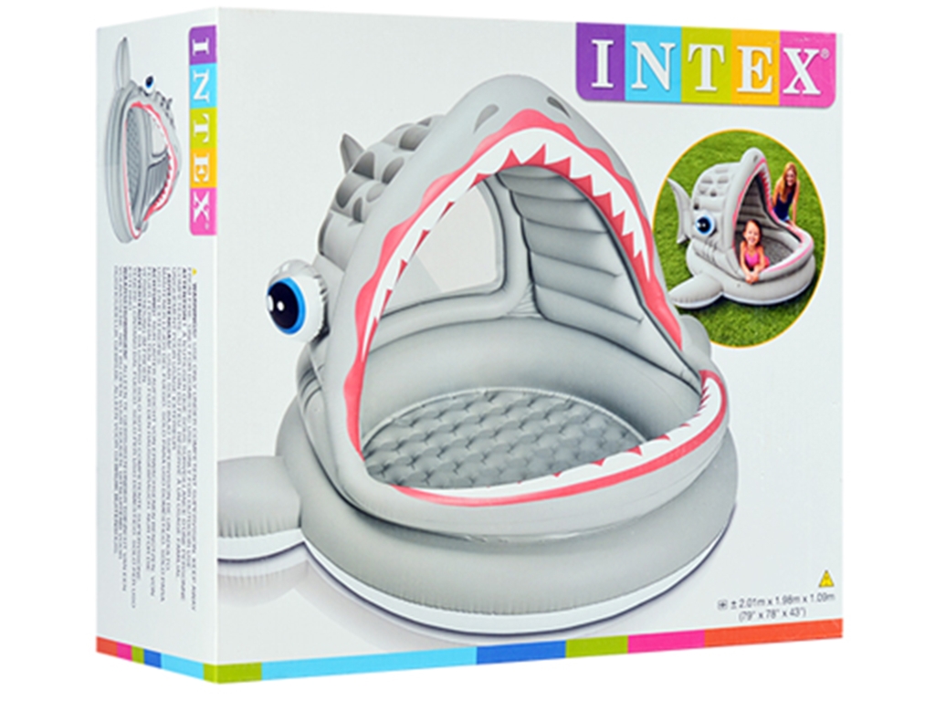 Басейн дитячий з навісом Акула Intex 57120