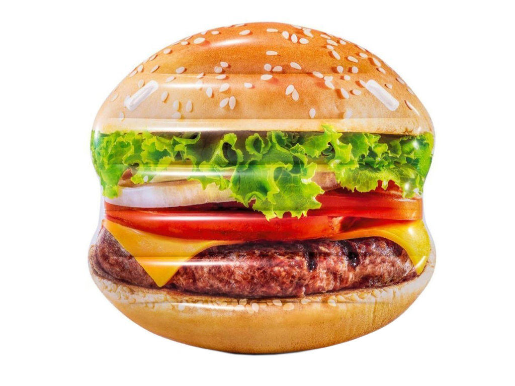 Надувной плотик Intex 58780 Гамбургер, винил, 145×142см, серия Fast Food