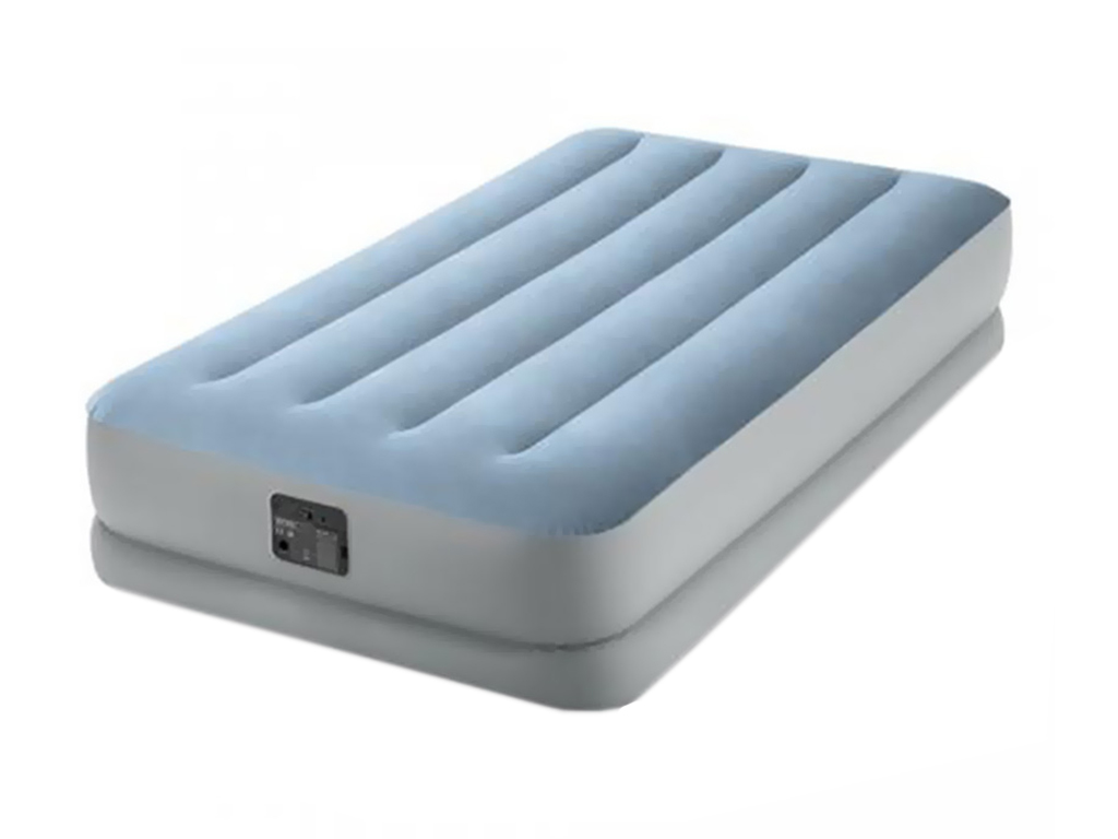 Надувний матрац Intex 64157, USB 5В, 2A, ПВХ з велюровим покриттям, 191×99×36см