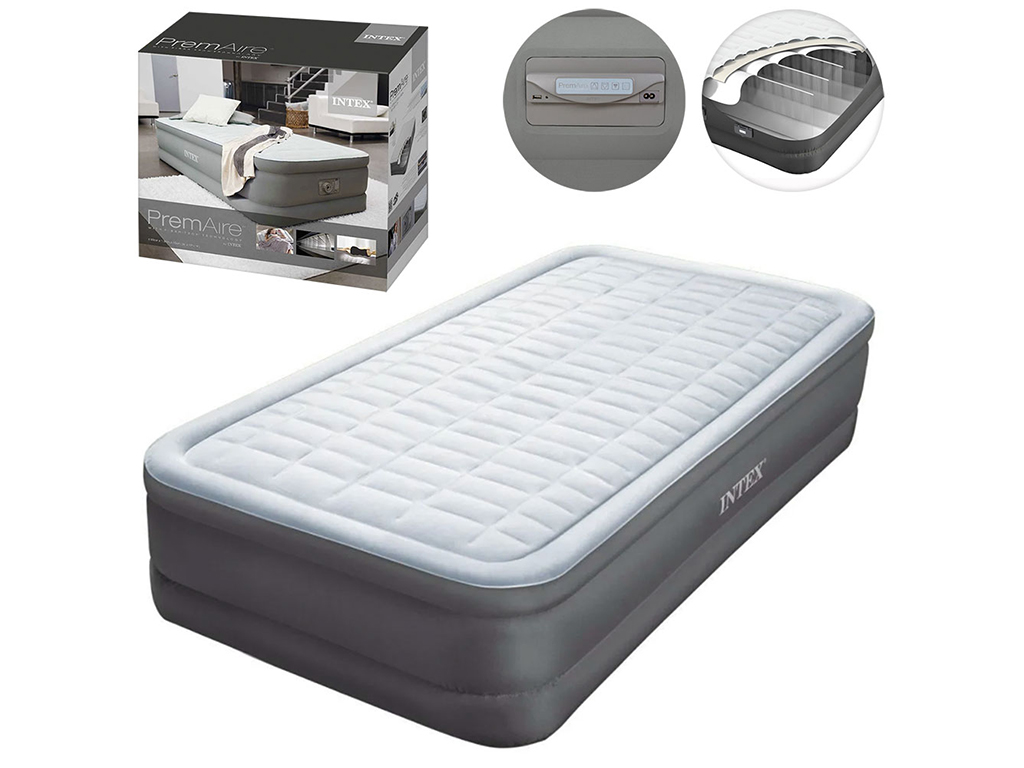 Велюр кровать со встроенным электронасосом 220В Intex 64482