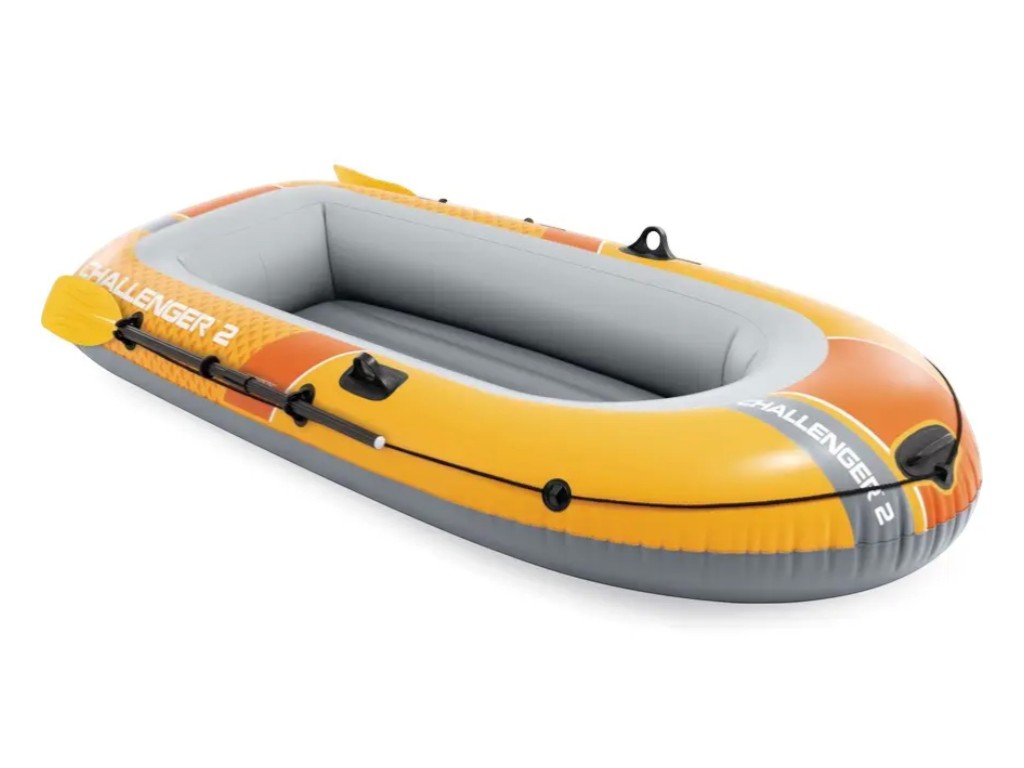 Лодка надувная двухместная 236x114x41 см, весла и насос в комплекте, 66312, Intex