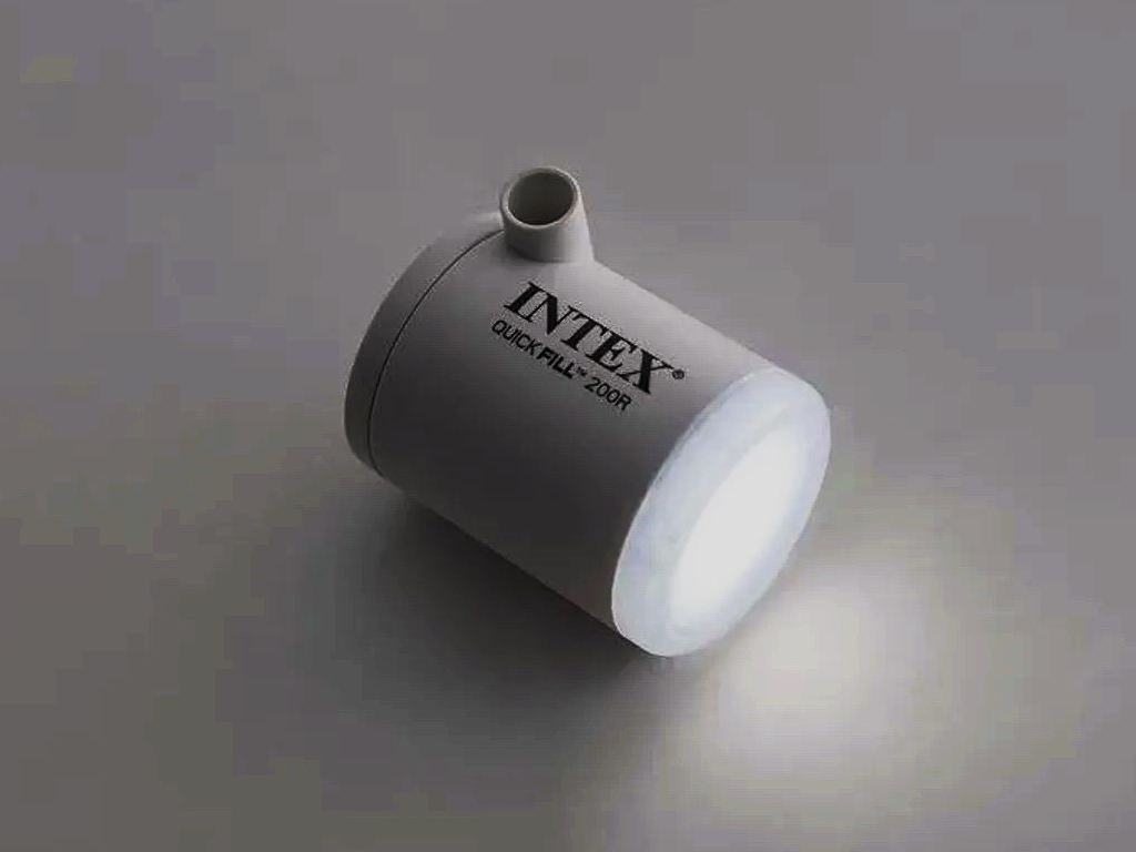 Насос електричний Intex 66647, літій-іонний акумулятор 3,7V, світлодіодний ліхтар