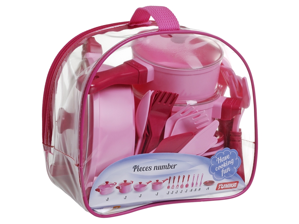 Набор посуды игровой Cooking Set, 22 см, с кухонными приборами, Юника