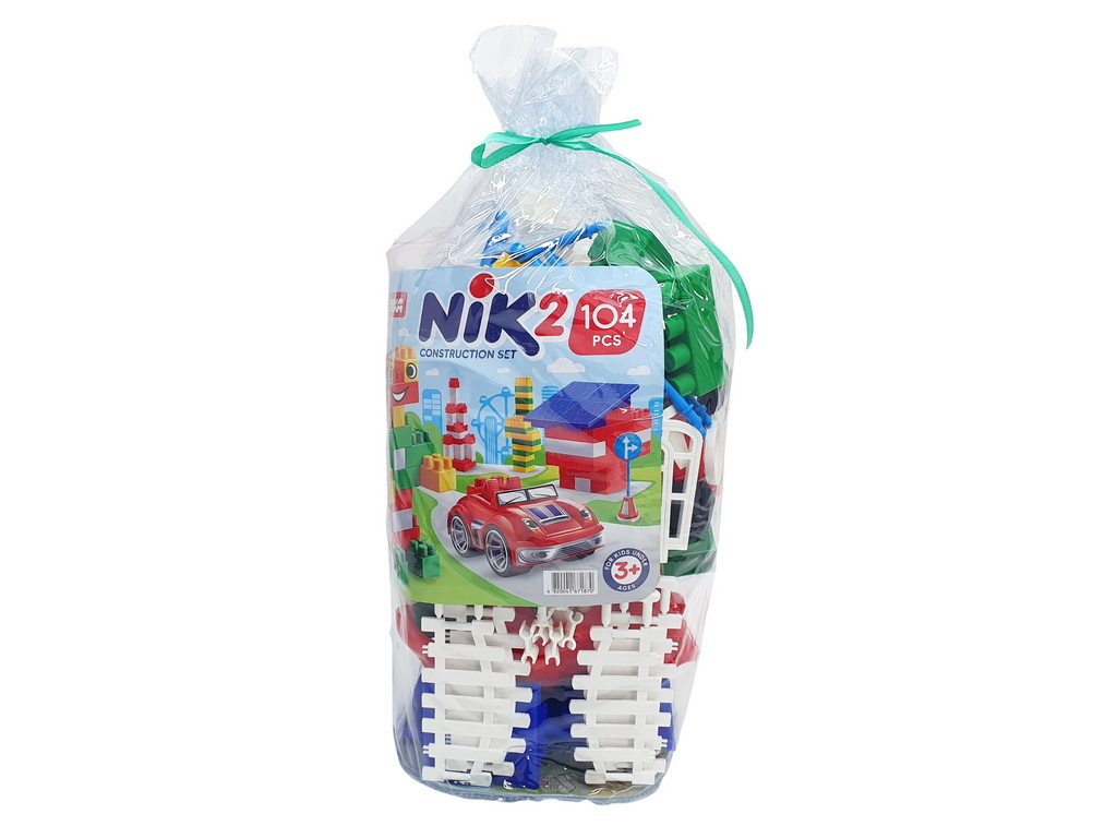 Конструктор детский NIK-2, 104 детали, пластиковые блоки для сборки, Юника