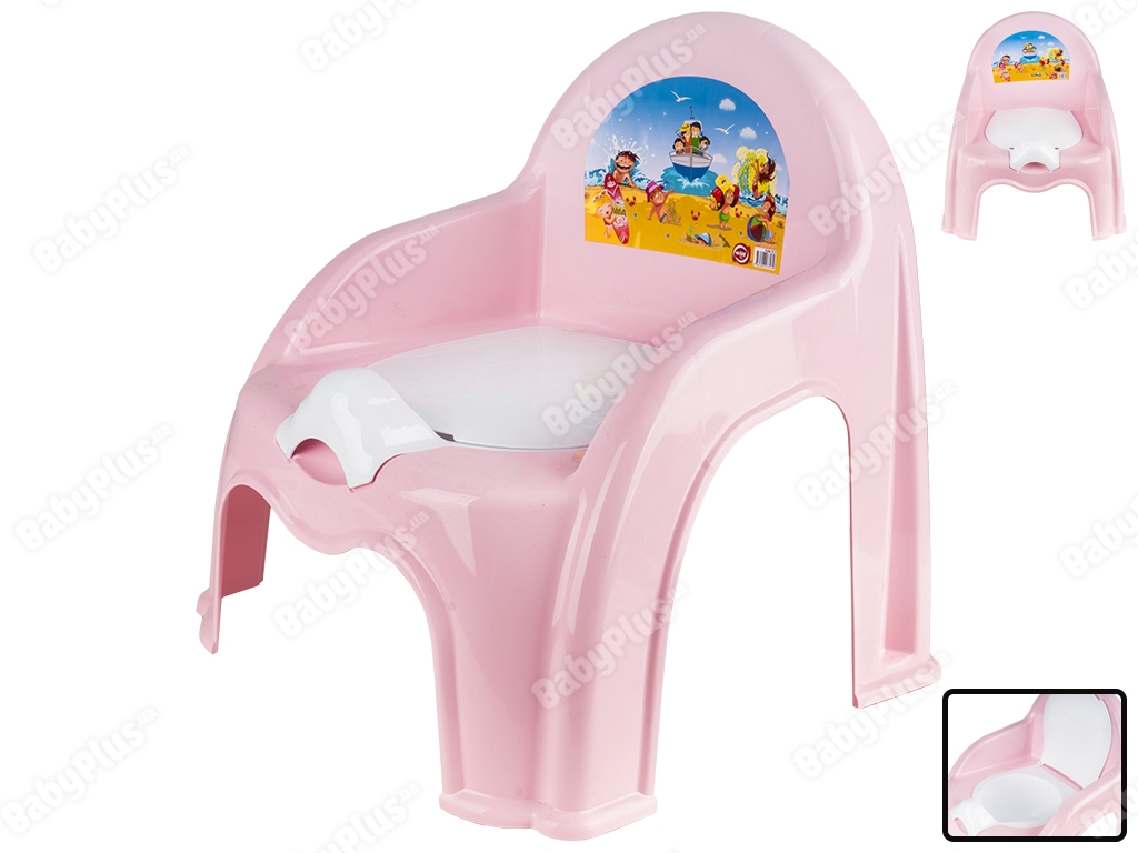 Горщик-стульчик дитячий Elif зі знімною чашею рожевий