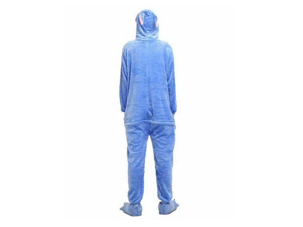Пижама кигуруми для взрослых Стич голубой на молнии, M рост 150-160 см