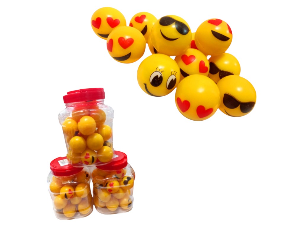 Игрушка Мячик Смайлик 4,5 см резиновый, разные дизайны (цена за 1 шт)