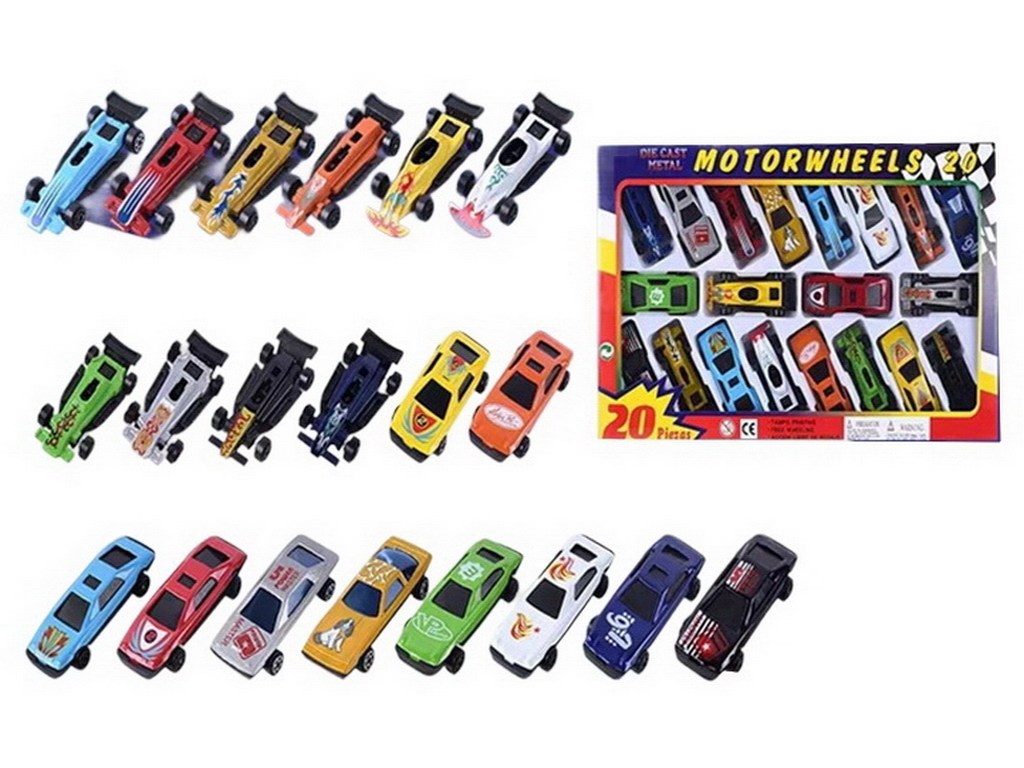 Игрушка набор машинок Motor Wheels, 20 шт, металлические машинки, BT-040-20