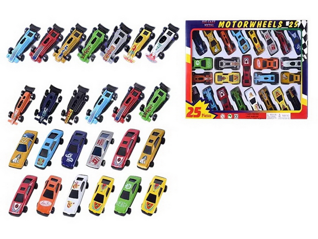 Игрушечный набор машинок Motor Wheels, 25 шт, металлические машинки, BT-040-25