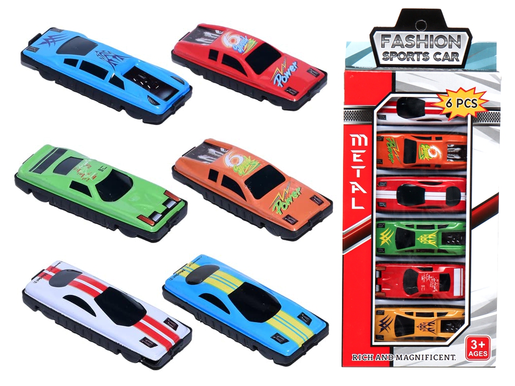 Набор игрушечных машинок Tech Metal Racing, 6 шт, металлические машинки, BT-040-6
