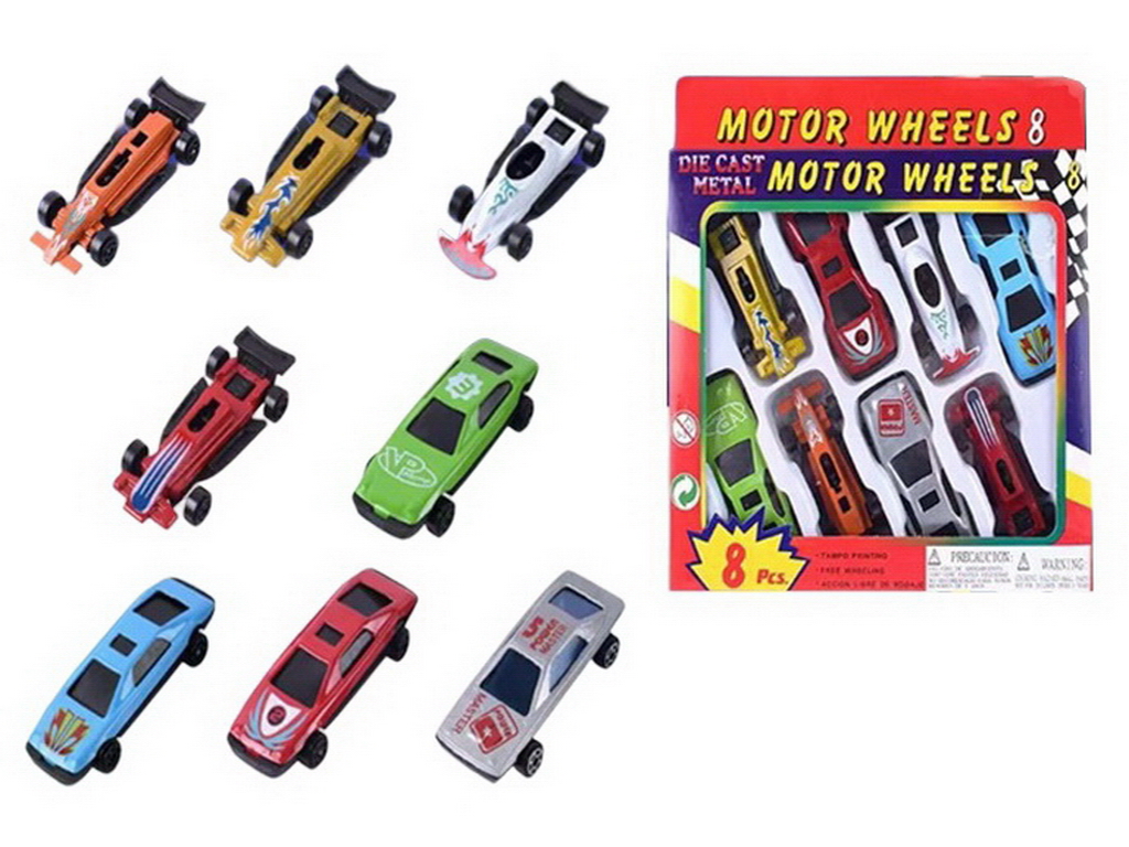Набор игрушечных машинок Motor Wheels, 8 шт, металлические модели, BT-040-8