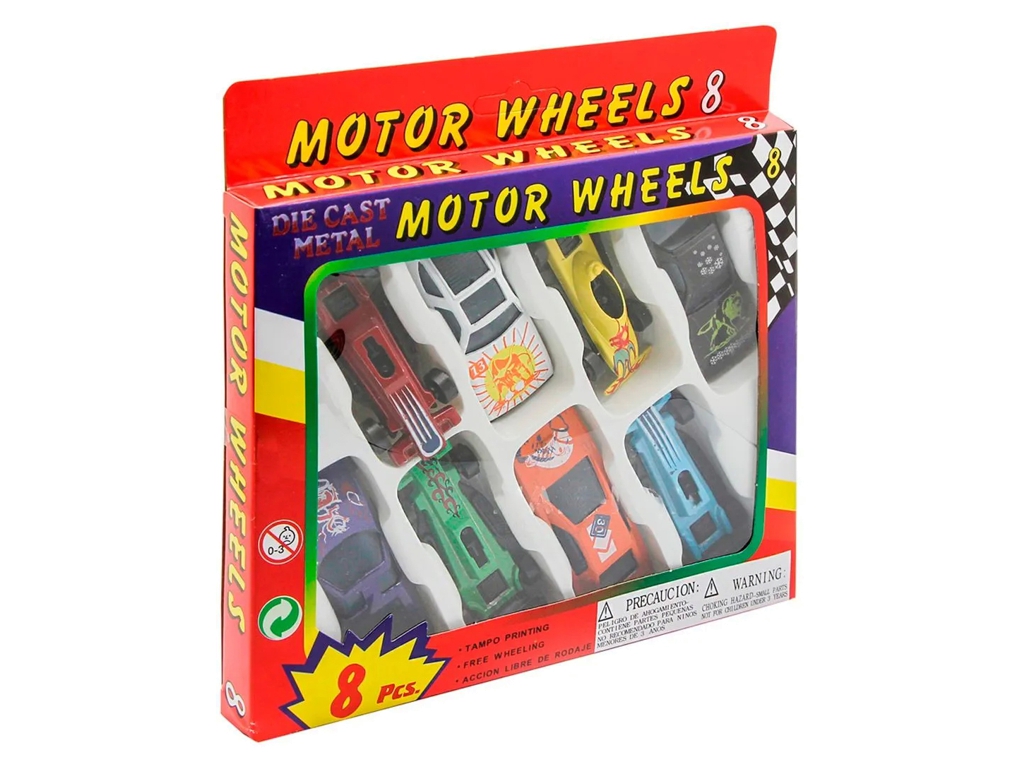 Набор игрушечных машинок Motor Wheels, 8 шт, металлические модели, BT-040-8