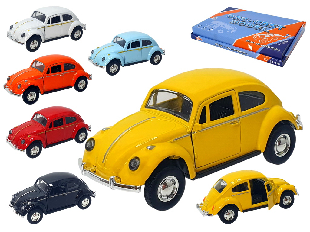 Машинка-модель Volkswagen Beetle, металева, з відкривними дверима, мікс кольорів (ціна за 1шт)