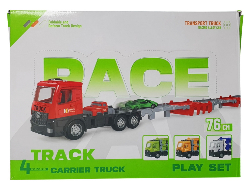 Автовоз-трек Race Track, 70 см, з машинкою, мікс кольорів (ціна за 1шт)
