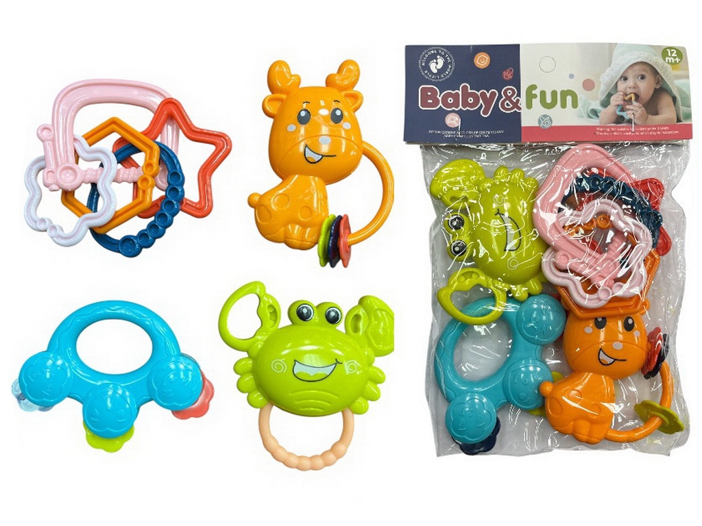 Набор детских погремушек и грызунков Baby&Fun, BT-100