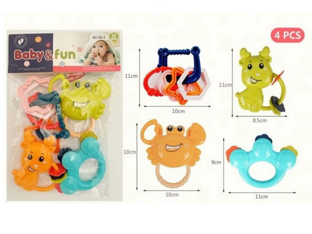 Набор детских погремушек и грызунков Baby&Fun, BT-100