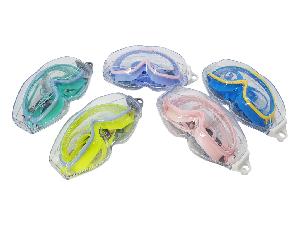 Окуляри-маска для плавання з чохлом Swimming Goggles, 7 кольорів