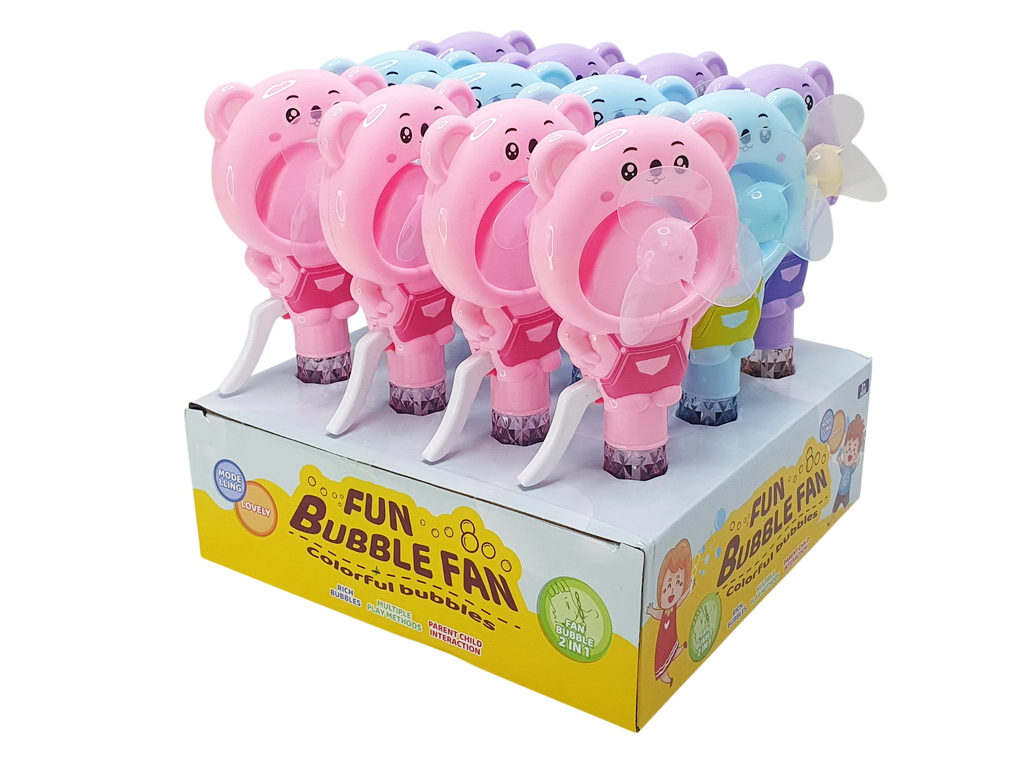 Мыльные пузыри-вентилятор Мишка 22см, (цена за 1шт)