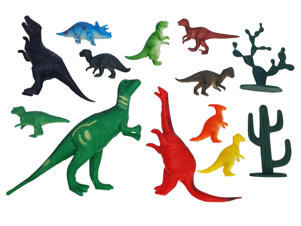 Набор фигурок динозавров и растений Dino World, 12 элементов