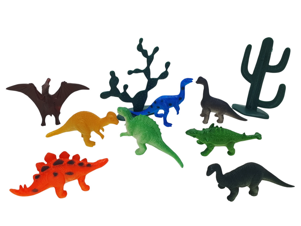 Набор фигурок динозавров и растений Dino World, 12 элементов