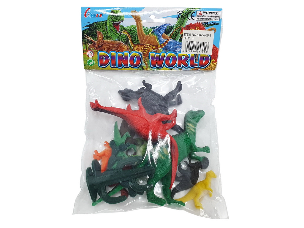 Набор фигурок динозавров и растений Dino World, 12 элементов
