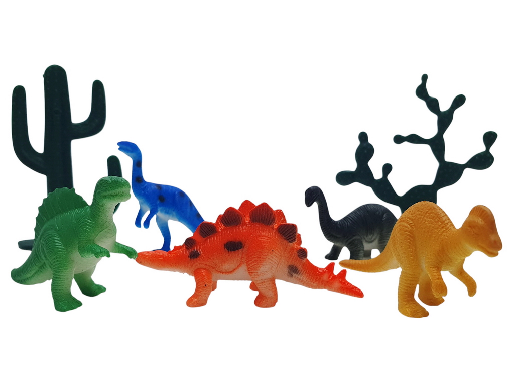 Набор фигурок динозавров Dino World, 12 элементов с растениями