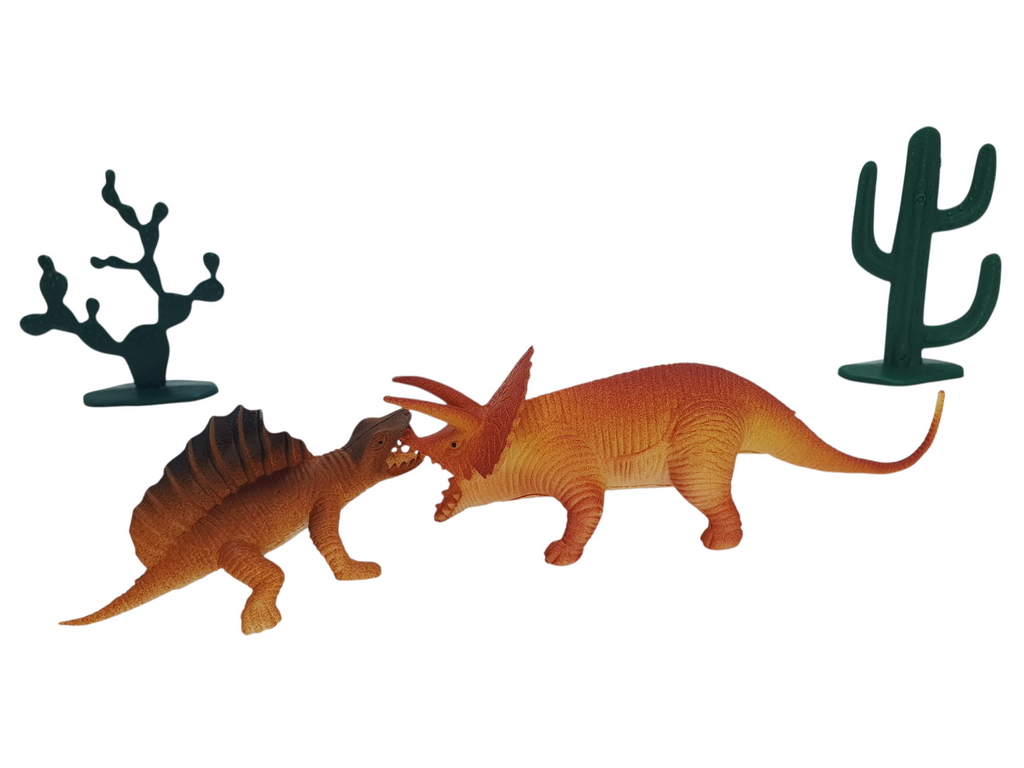 Набор фигурок динозавров Dino World, 12 элементов с растениями