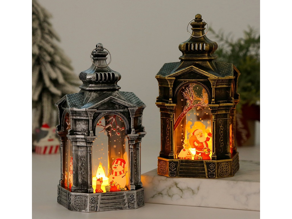 Лампа новогодняя декоративная, 19 см, с подсветкой, 2 вида (цена за 1шт)