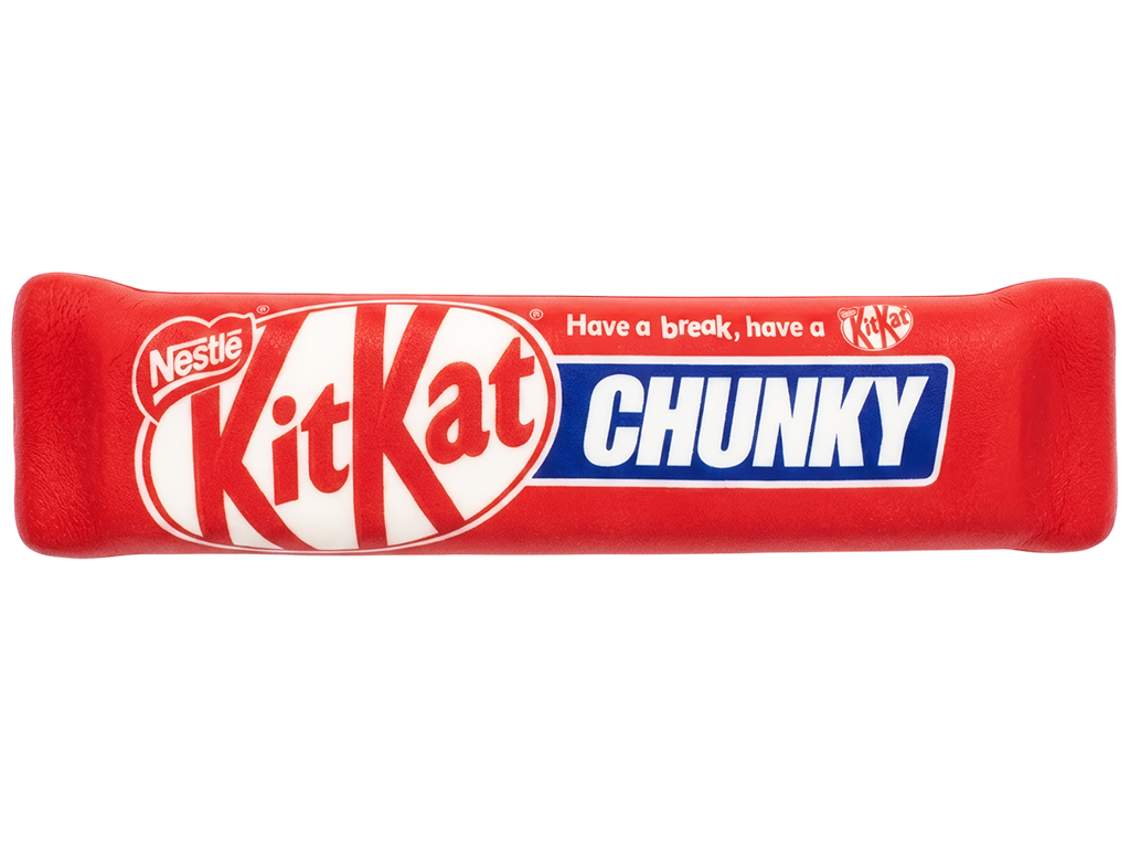 Іграшка-антистрес сквіш Шоколадний батончик KitKat Chunky, аромат шоколаду, 20×4,5×2,5 см