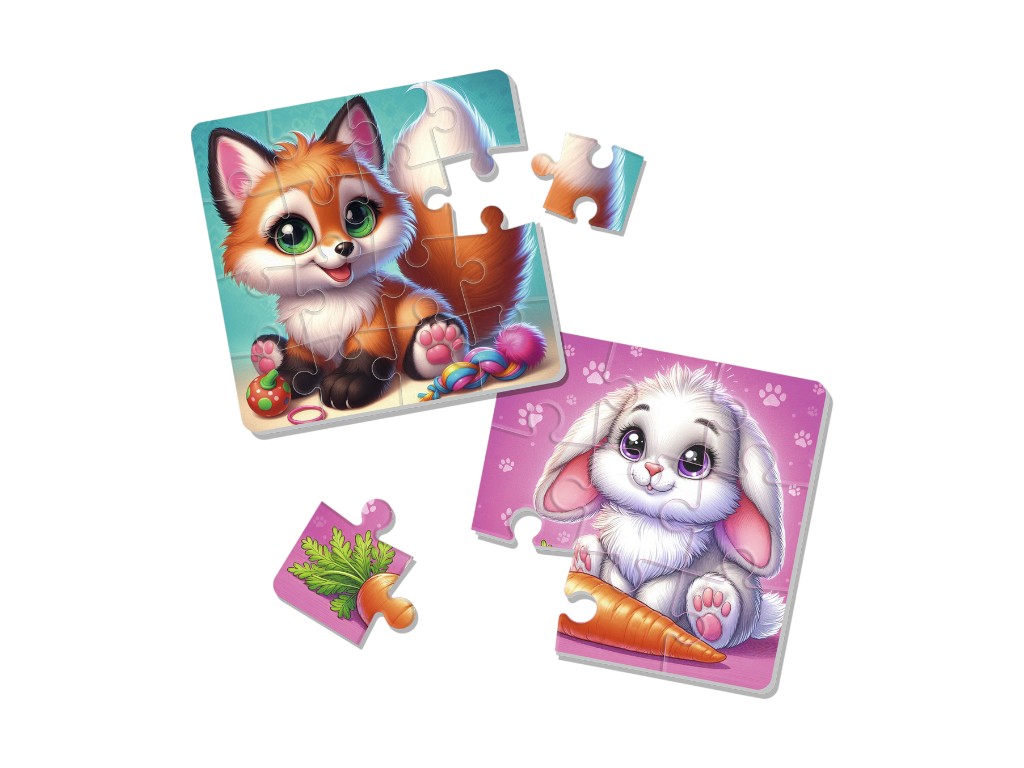 Мягкие пазлы Зайка и лисичка, Vladi Toys