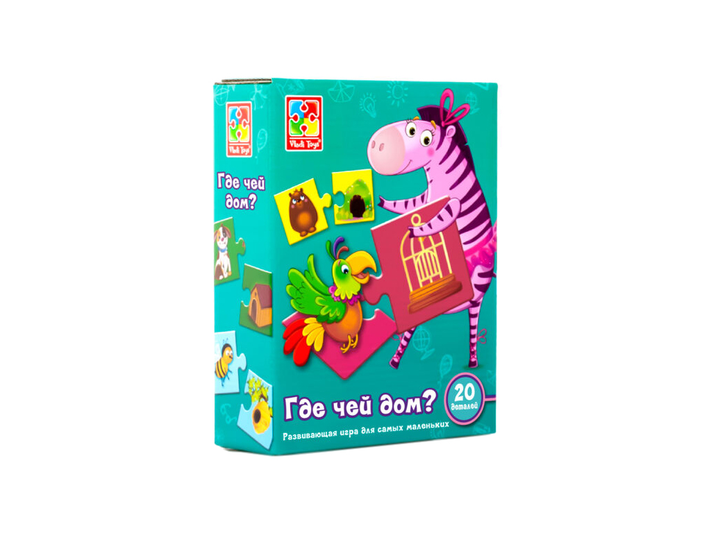 Купить Игра развивающая Где чей домик?. Vladi Toys VT1804-08 недорого