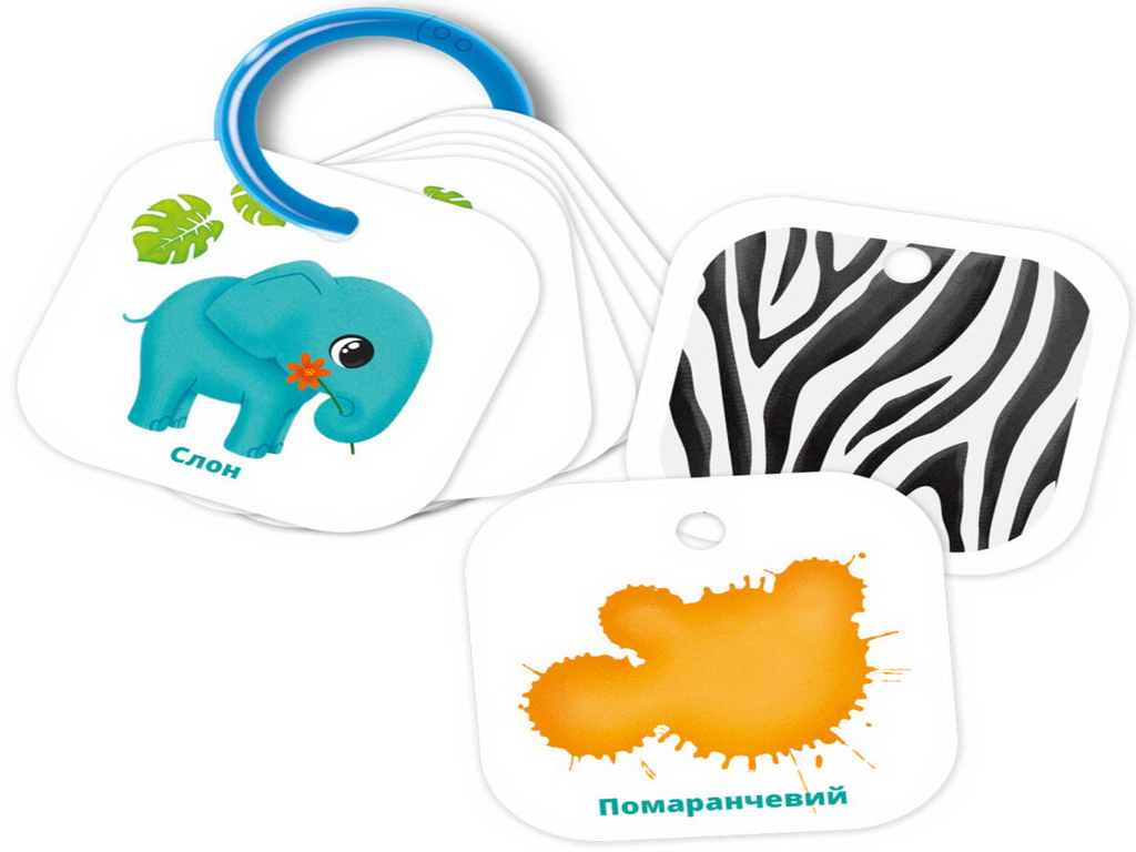 Картки на кільці Кольори, Тварини, Vladi Toys