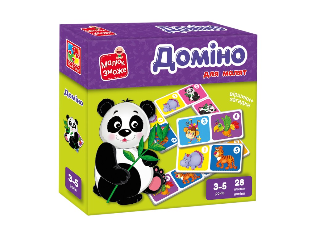 Гра розвиваюча Доміно, Зоопарк, Vladi Toys VT2100-07