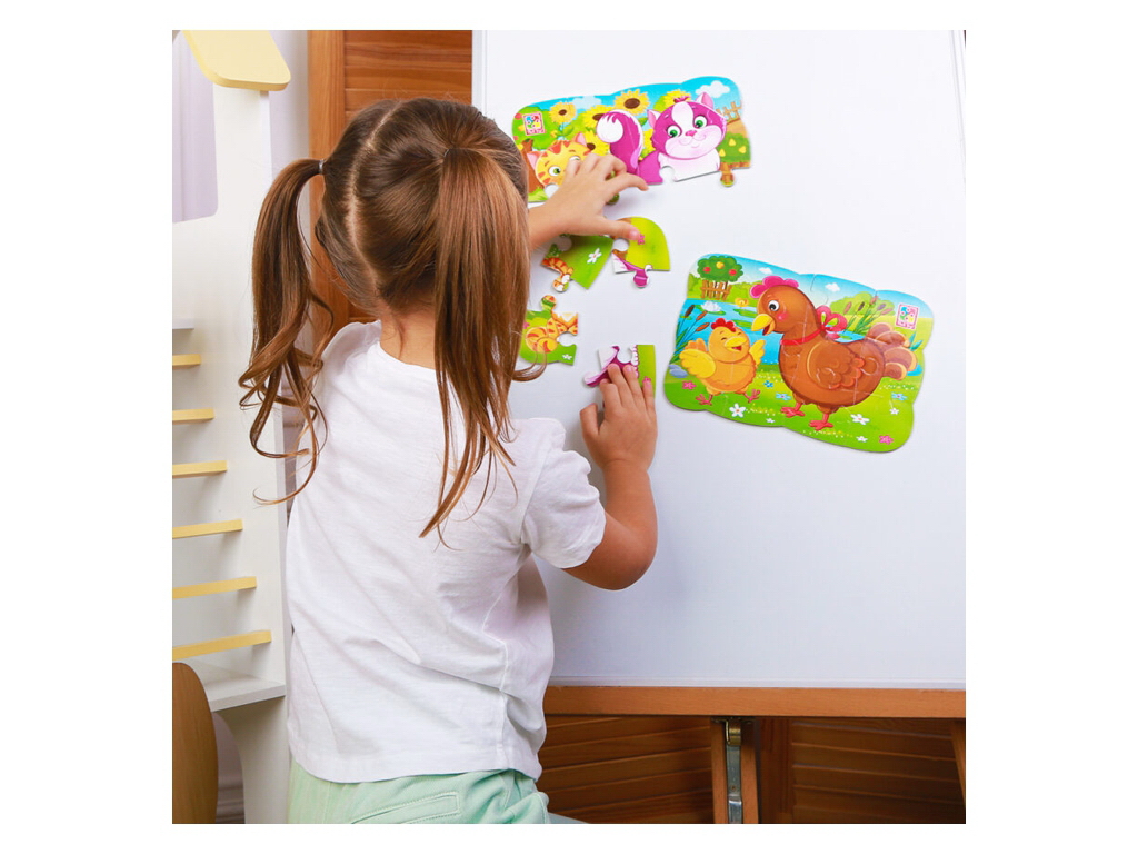 Пазли на магніті А5 Курочка та курча, Vladi Toys