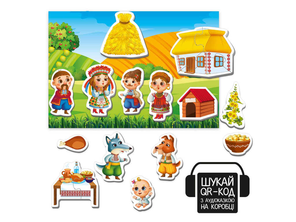Гра, магнітний театр з аудіоказкою Казкові голоси Сірко, Vladi Toys VT3206-33